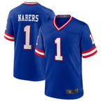 #1 Malik Nabers Player NY.Giants Royal Game Stitched Football Jerseys