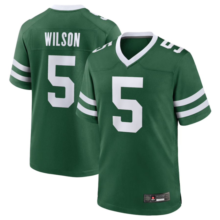 #5 Garrett Wilson Player NY.Jets Green Game Football Jerseys
