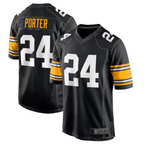 #24 Joey Porter Jr. Player P.Steelers Black Alternate Game Football Jerseys
