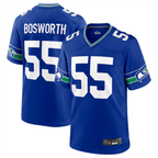 #55 Brian Bosworth Player S.Seahawks Royal Game Football Jerseys