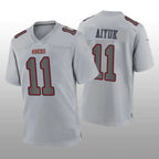 #11 Brandon Aiyuk Player SF.49ers Gray Game Football Jerseys