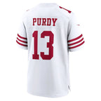 #13 Brock Purdy Player SF.49ers White Game Football Jerseys