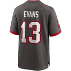 #13 Mike Evans Player TB.Buccaneers Pewter Game Football Jerseys